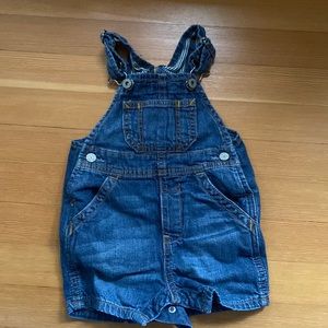 Gap denim shortalls shirt overalls, 6-12m